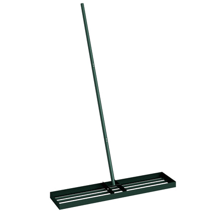 Lawn Levelling Rake, 113 x 26 cm Lawn Leveller Lute with 169 cm Handle for Grass Soil Sand Yard Golf Course