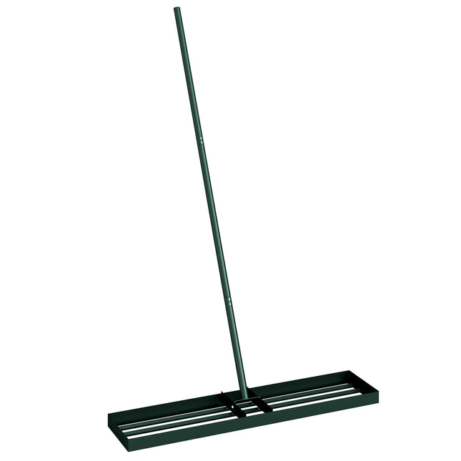 Lawn Levelling Rake, 113 x 26 cm Lawn Leveller Lute with 169 cm Handle for Grass Soil Sand Yard Golf Course