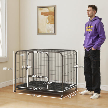 Heavy Duty Dog Crate,109 x 72 x 85 cm, Large Dog Cage for Small to Large Breeds