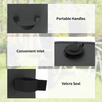 Set of 4 Heavy Duty Gazebo Weights Bags, 500D Sand Weights with Carry Handles for Garden Marquee, Parasol, Black