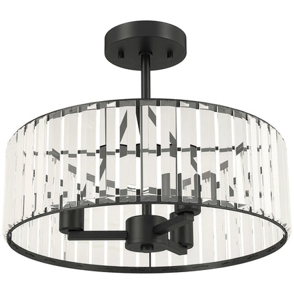 Crystal Ceiling Light, Semi Flush Mount Modern Crystal Chandelier Ceiling Light,