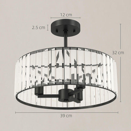 Crystal Ceiling Light, Semi Flush Mount Modern Crystal Chandelier Ceiling Light,