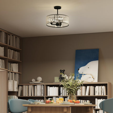 Crystal Ceiling Light, Semi Flush Mount Modern Crystal Chandelier Ceiling Light,