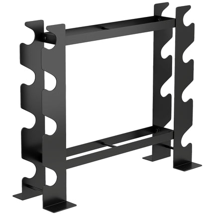4-Tier Dumbbell Rack, Heavy-Duty Weight Rack for Dumbbells, Kettlebells and Multiple Balls, 200 KG Capacity, Black
