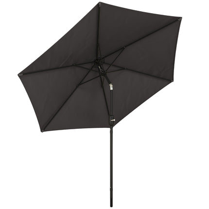 2.6 m Garden Parasol Umbrella with Aluminium Pole, Outdoor Patio Umbrella with Aluminium Pole Outdoor Patio Umbrella With T