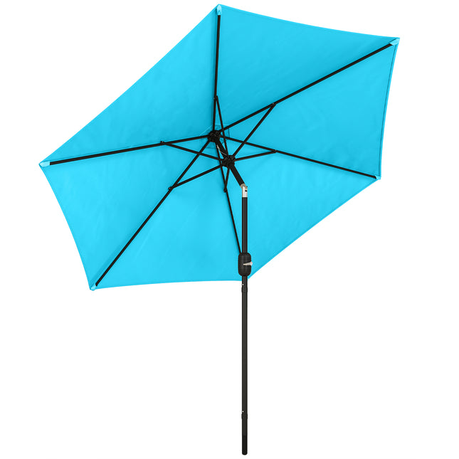 2.6 m Garden Parasol Umbrella with Aluminium Pole, Outdoor Patio Umbrella with Aluminium Pole Outdoor Patio Umbrella With B