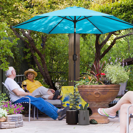2.6 m Garden Parasol Umbrella with Aluminium Pole, Outdoor Patio Umbrella with Aluminium Pole Outdoor Patio Umbrella With B