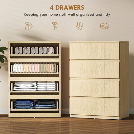 Chest of Drawers 4-Drawer Storage Cabinets Modern Dresser Storage Drawer Unit