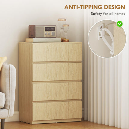 Chest of Drawers 4-Drawer Storage Cabinets Modern Dresser Storage Drawer Unit