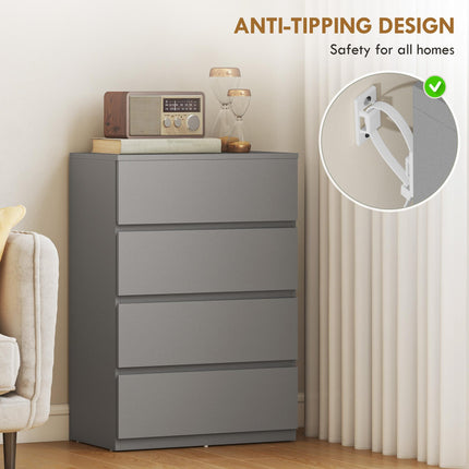 Chest of Drawers 4-Drawer Storage Cabinets, Modern Dresser, Storage Drawer Unit