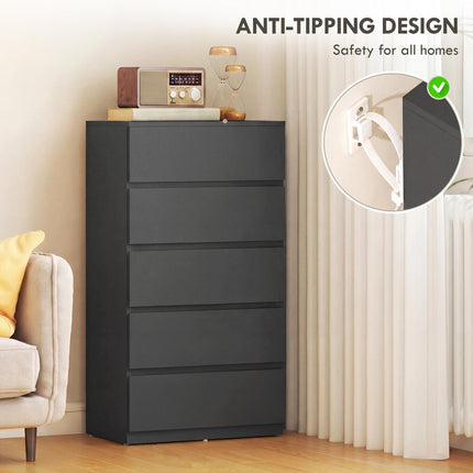 Chest of Drawers, 5-Drawer Storage Cabinets Modern Dresser, Storage Drawer Unit