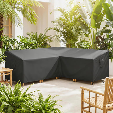 V-Shaped Patio Furniture Cover, Waterproof Outdoor V-Shaped Sectional Sofa Cover