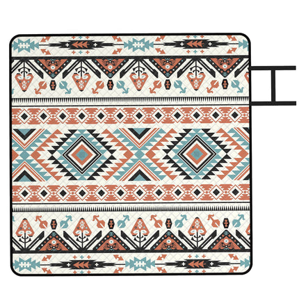 Picnic Blanket, 200x200CM Large Beach Blanket Outdoor Picnic Mat with Integrated Strap for Camping, Mix-Colour