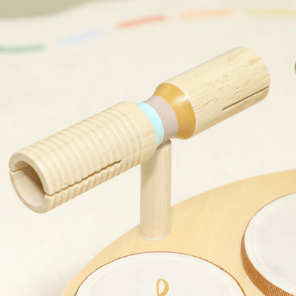 AIYAPLAY Baby Drum Kit, Wooden Kids Musical Instruments with Drums and Xylophone, Gifts for Girls Boys Birthday, Natural
