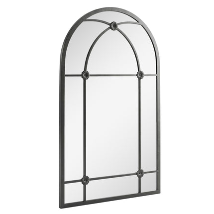 Arched Mirror, Shatterproof Acrylic Windowpane Wall Mounted Mirror with Robust M