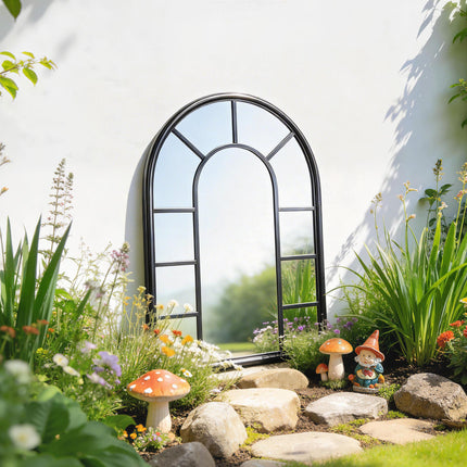 Arched Mirror, Shatterproof Acrylic Windowpane Wall Mounted Mirror with Robust M 1