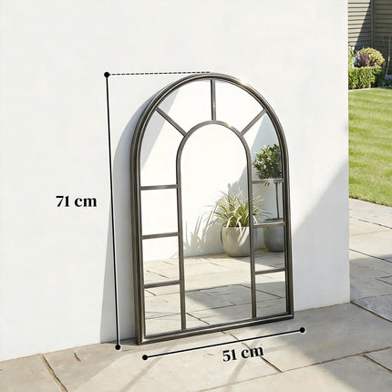 Arched Mirror, Shatterproof Acrylic Windowpane Wall Mounted Mirror with Robust M 1