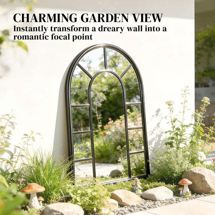 Arched Mirror, Shatterproof Acrylic Windowpane Wall Mounted Mirror with Robust M 1