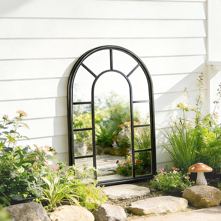 Arched Mirror, Shatterproof Acrylic Windowpane Wall Mounted Mirror with Robust M 1