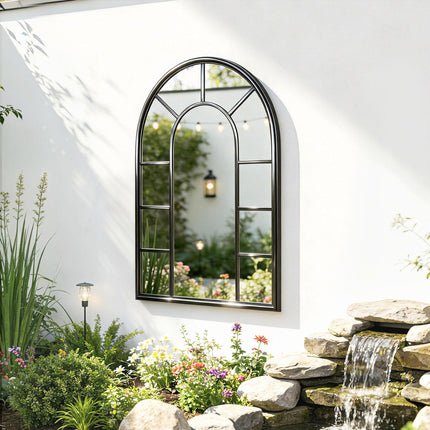Arched Mirror, Shatterproof Acrylic Windowpane Wall Mounted Mirror with Robust M 1