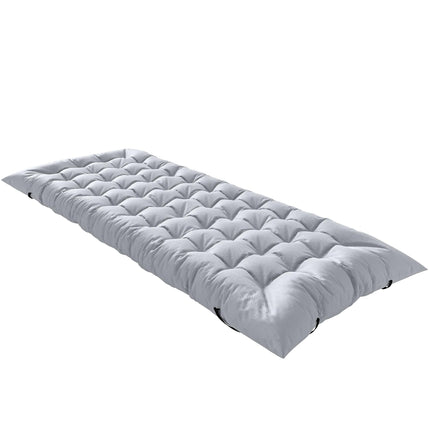 Sleeping Mat, Foldable Camping Mattress Pad with Elastic Straps, Light Grey