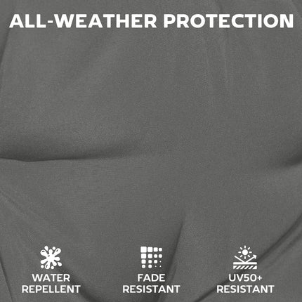 Set of 6 Outdoor Seat Cushions with Machine Washable Cover, Water Repellent Seat Cushions Dark Grey