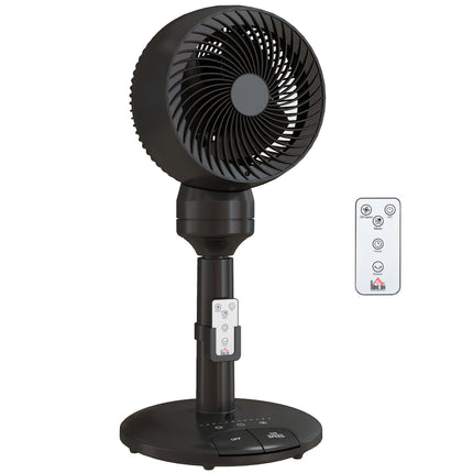 Air Circulator Fan Pedestal Cooling Fan with 3 Speed 3 Mode and Remote Control, 9 Inch, Black
