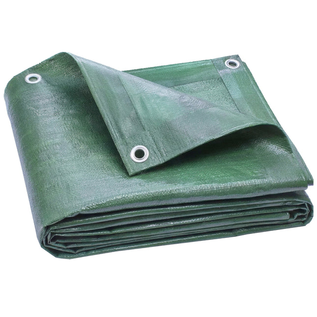 4 x 6m Waterproof Tarpaulin, 90GSM Tear-Resistant PE Tarp with Reinforced Grommets, UV Protected Cover