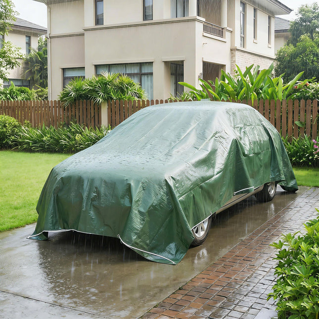 4 x 6m Waterproof Tarpaulin, 90GSM Tear-Resistant PE Tarp with Reinforced Grommets, UV Protected Cover