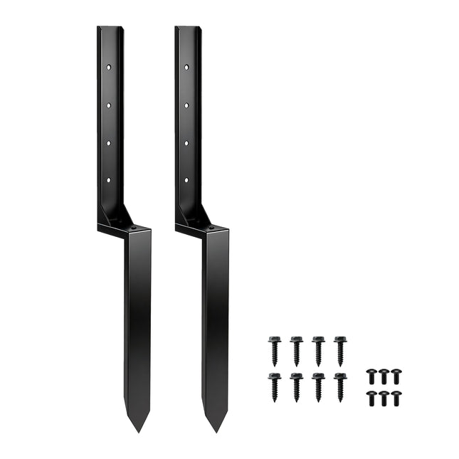 2 Pack Fence Post Repair Kit, 81 cm Metal Fence Post Support with Drill, Garden