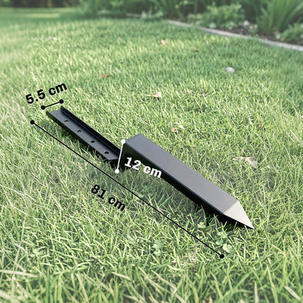 2 Pack Fence Post Repair Kit, 81 cm Metal Fence Post Support with Drill, Garden