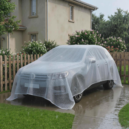 4 x 6m Waterproof Tarpaulin, Heavy Duty 140GSM Tear-Resistant PE Tarp with Reinforced Grommets, UV Protected Cover
