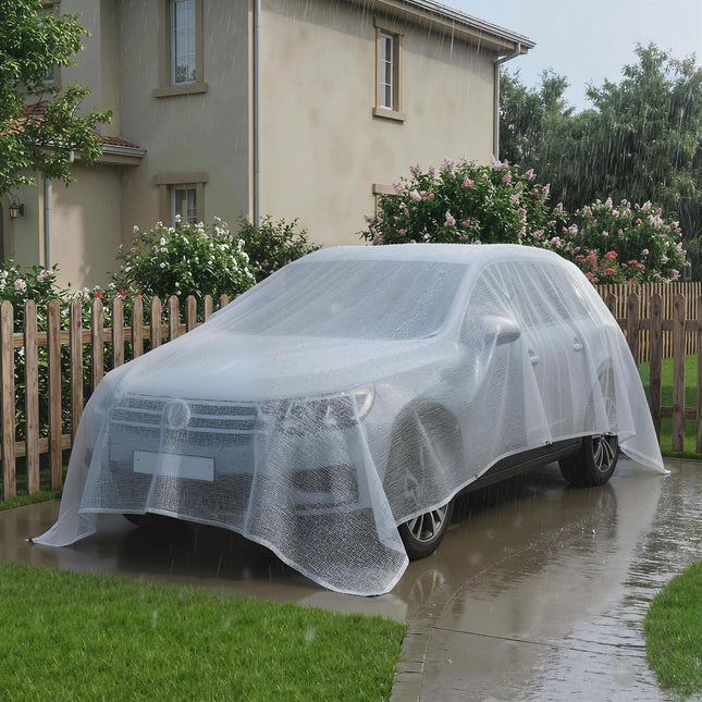 4 x 6m Waterproof Tarpaulin, Heavy Duty 140GSM Tear-Resistant PE Tarp with Reinforced Grommets, UV Protected Cover
