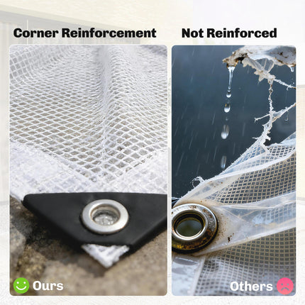 4 x 6m Waterproof Tarpaulin, Heavy Duty 140GSM Tear-Resistant PE Tarp with Reinforced Grommets, UV Protected Cover