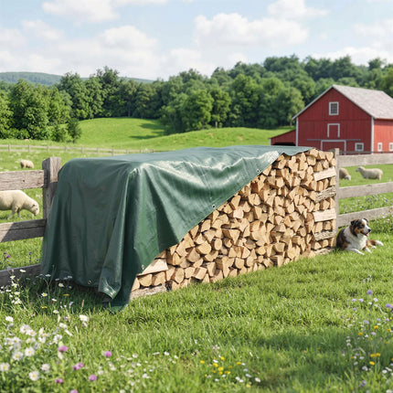 3 x 4m Waterproof Tarpaulin, 90GSM Tear-Resistant PE Tarp with Reinforced Grommets, UV Protected Cover