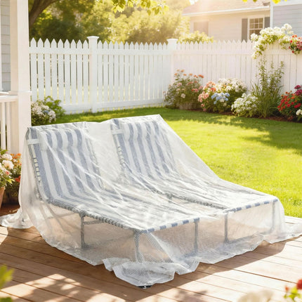 3 x 5m Waterproof Tarpaulin, Heavy Duty 140GSM Tear-Resistant PE Tarp with Reinforced Grommets, UV Protected Cover