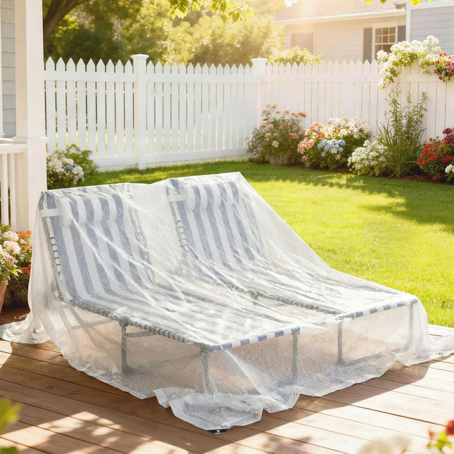 3 x 5m Waterproof Tarpaulin, Heavy Duty 140GSM Tear-Resistant PE Tarp with Reinforced Grommets, UV Protected Cover