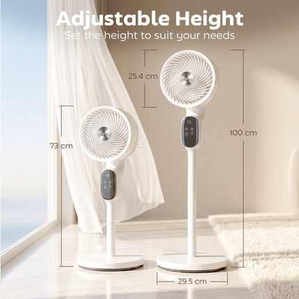 20 dB Silent Standing Fan for Bedroom, 39in Pedestal Fan with Remote, Oscillatin
