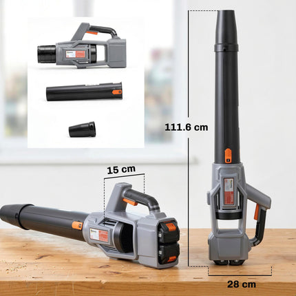 Leaf Blower Cordless with 2 x 4000mAh Batteries & Charger, 36V Lightweight Garden Blower with 1000W Brushless Motor