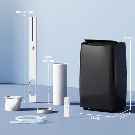 Portable Air Conditioner 12000 BTU, 4-in-1 Air Conditioning Unit, Dehumidifier, Cooling, Fan, Sleep Mode with 2 Speeds
