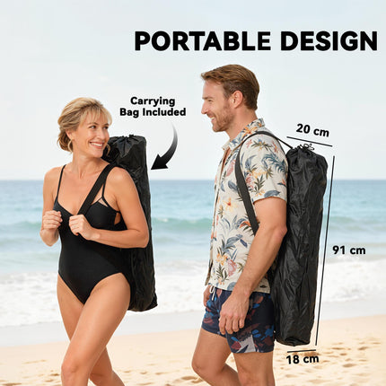 Camping Chair Reclining Portable Camp Chair with Detachable Footrest Cup Holder Black