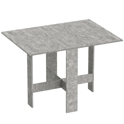 Folding Dining Table, Space-Saving Drop Leaf Kitchen Table for 4-6 People Grey