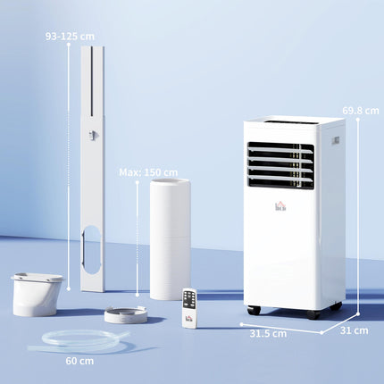 Portable Air Conditioner 9000 BTU, Air Conditioning Unit with Digital Display for Room up to 28㎡