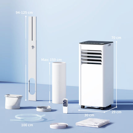 Portable Air Conditioner 5000 BTU, 4-in-1 AC Unit with Cool, Dehumidifier, Fan, Sleep Mode, WiFi Voice Remote Control