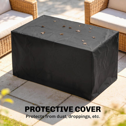Propane Gas Fire Pit Table, Outdoor Firepit with 43" Steel Tabletop and Lid, 50,000 BTU Pulse Ignition Fire Table w/ Stainless Steel Burner, Glass Wind Guard, and Cover
