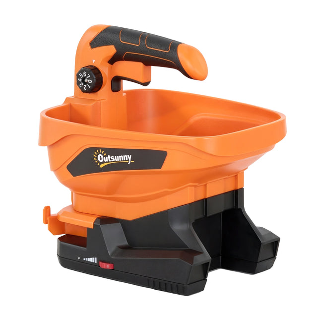 Cordless Spreader, 3.3L Handheld Seed Spreader with Adjustable Scatter Width, Adjustable Flow, USB Charging Cable