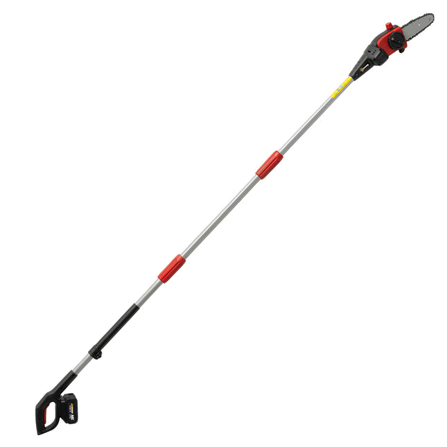 18V 8" Cordless Pole Chainsaw, 1.94m/2.56m Electric Chainsaw with 2 x 4.0Ah Batteries, Charger, Auto Lubrication