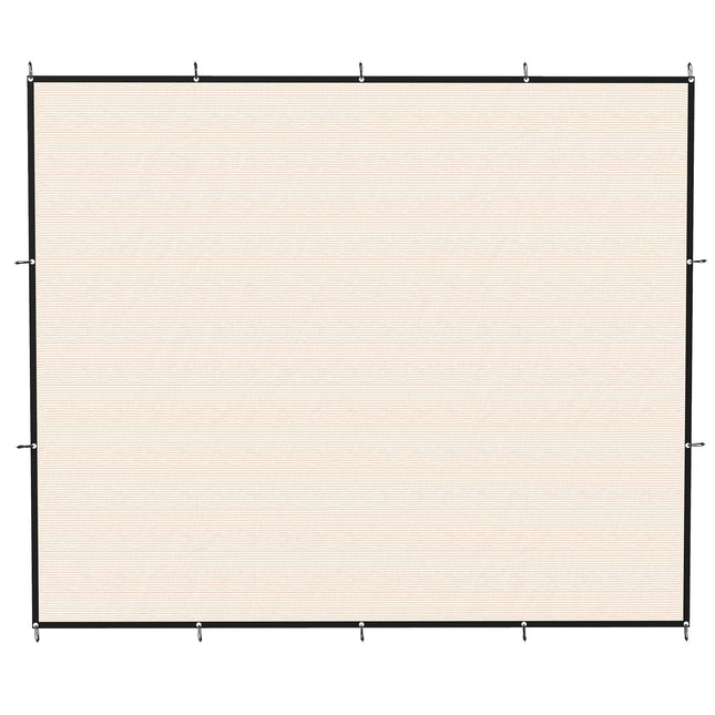 Sun Shade Sail UV Protection Canopy with Stainless Steel Eyelets for Patio Garden 3 x 3.6 m Beige