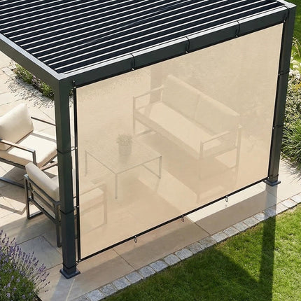 Sun Shade Sail UV Protection Canopy with Stainless Steel Eyelets for Patio Garden 3 x 3.6 m Beige