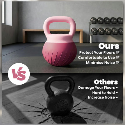 Soft Kettlebell, 8kg Kettle Bell with Anti-Slip Grip for Home Gym Weight Lifting and Strength Training